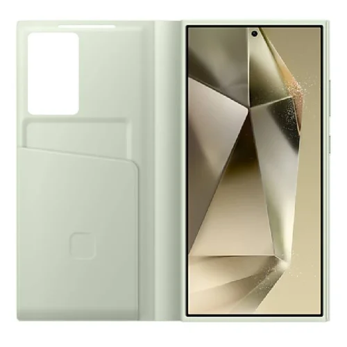 Samsung Étui Smart View avec porte-carte pour Galaxy S24 Ultra - Vert clair Image 4