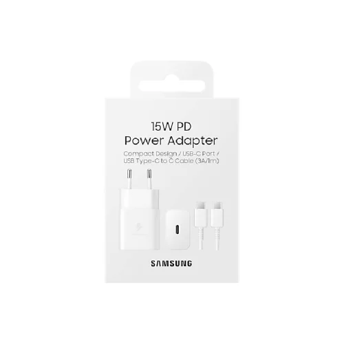 Samsung Chargeur Secteur USB-C Power Delivery 15W ( Avec Câble )- Blanc Image 3
