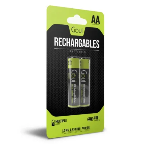 Goui Piles Rechargeables avec port Type-C AA (2 pièces) Image 1