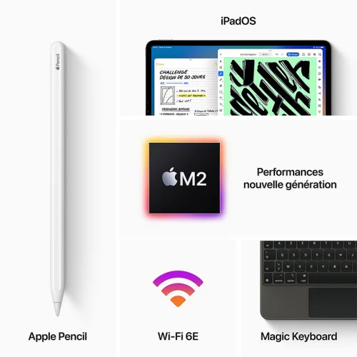 Apple iPad Pro 12.9 Puce M2 (256Go/WIFI-cellular) - Gris sidéral (6ᵉ génération) Image 1