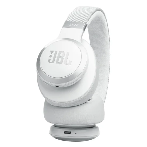 Casque sans fil circum-auriculaire avec Réelle Réduction de Bruit Adaptative JBL Live 770NC - Blanc Image 1