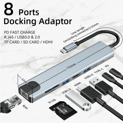 Adaptateur multiport USB-C 8 en 1 Image 5