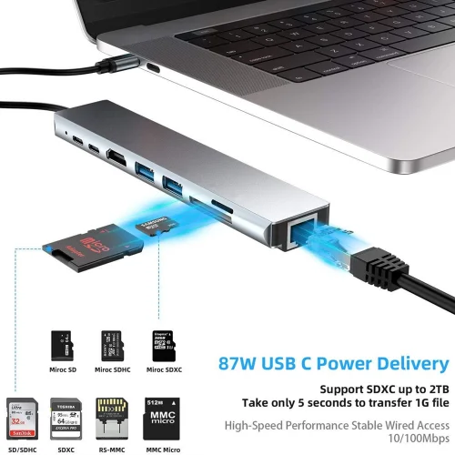 Adaptateur multiport USB-C 8 en 1 Image 9