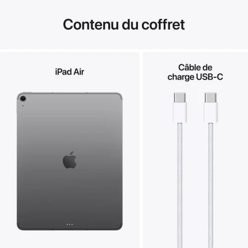 Apple iPad Air 11\'\' Puce M3 - 2025 - (512Go/WIFI - Cellular) - Gris sidéral Image 2