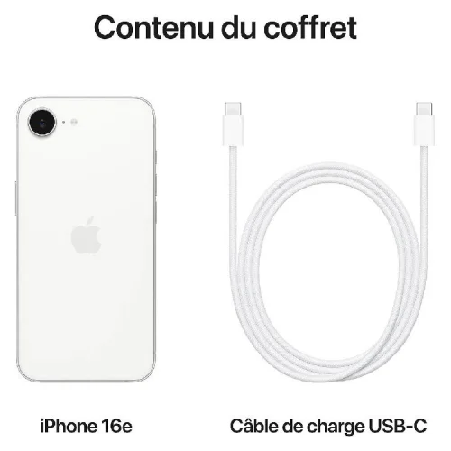 Apple iPhone 16e (512Go) - Blanc Image 1