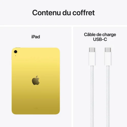 Apple iPad 11\'\' Puce A16 - 2025 - (256Go/WIFI) - Jaune Image 1