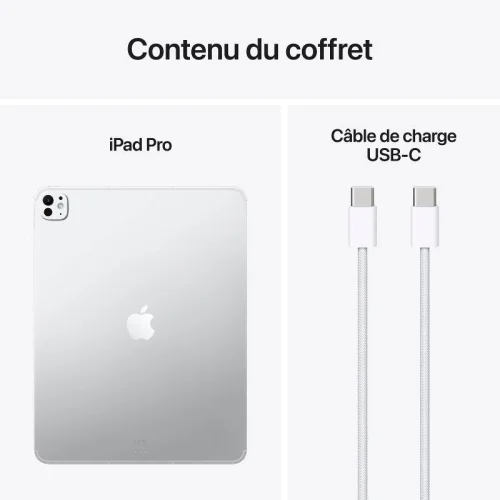 Apple iPad Pro 13\'\' M5 avec verre standard 2025 - (256Go/WIFI-Celullar) - Argent Image 1
