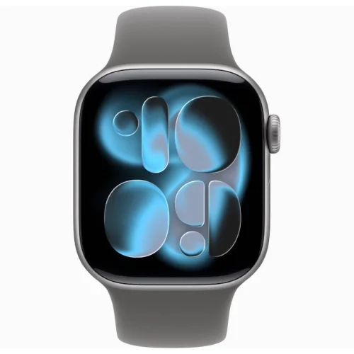 Apple Watch Series 11 GPS 46 mm en Aluminium Gris sidéral - Bracelet Sport Gris minéral Image 2