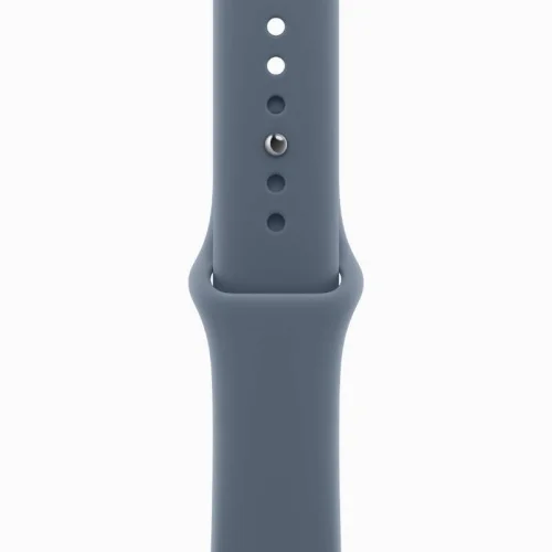 Apple Watch Series 11 GPS + Cellular 42 mm en Aluminium Noir de jais - Bracelet Sport Bleu maritime Image 1