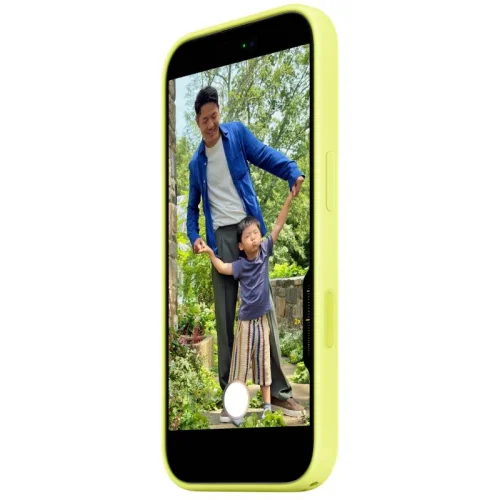 Apple coque en silicone avec MagSafe pour Apple iPhone 17 - Jaune fluo Image 1