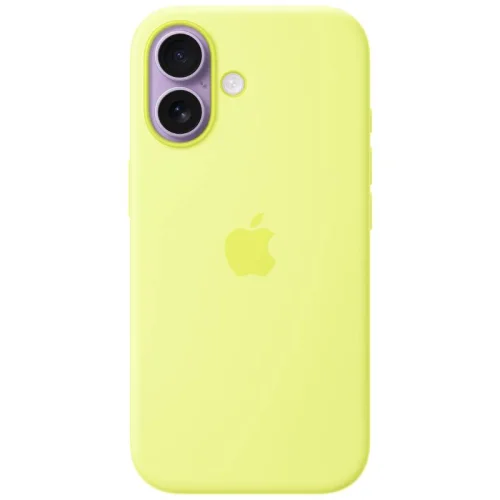 Apple coque en silicone avec MagSafe pour Apple iPhone 17 - Jaune fluo Image 2