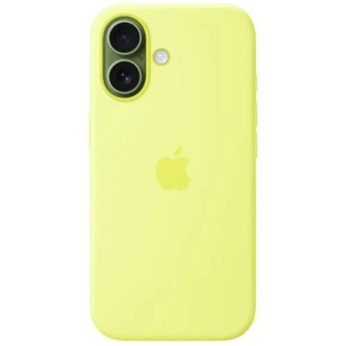 Apple coque en silicone avec MagSafe pour Apple iPhone 17 - Jaune fluo Image 4