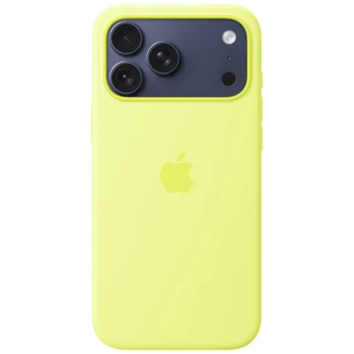 Apple Coque en silicone avec MagSafe pour iPhone 17 Pro - Jaune fluo Image 2
