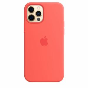 Apple Coque en silicone avec MagSafe pour iPhone 12 | 12 Pro - Rose agrume Image 2