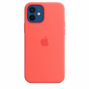 Apple Coque en silicone avec MagSafe pour iPhone 12 | 12 Pro - Rose agrume Image 4