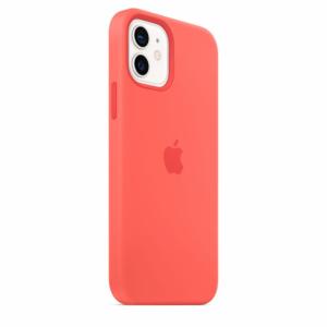 Apple Coque en silicone avec MagSafe pour iPhone 12 | 12 Pro - Rose agrume Image 5