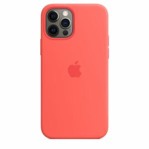 Apple Coque en silicone avec MagSafe pour iPhone 12 | 12 Pro - Rose agrume Image 6