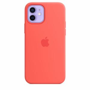 Apple Coque en silicone avec MagSafe pour iPhone 12 | 12 Pro - Rose agrume Image 8