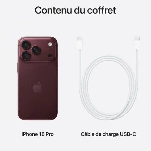 Apple iPhone 18 Pro (256Go) - Bordeaux Image 4
