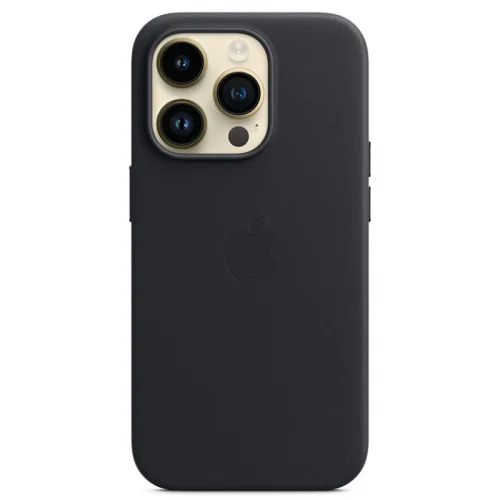 Apple Coque en cuir avec MagSafe pour iPhone 14 Pro - Minuit Image 1