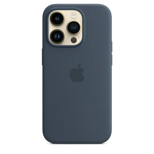 Apple Coque en silicone avec MagSafe pour iPhone 14 Pro - Bleu orage Image 3