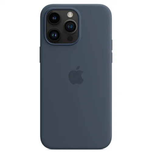 Apple Coque en silicone avec MagSafe pour iPhone 14 Pro Max - Bleu Orage Image 2