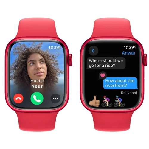 Apple Watch Series 9 Boîtier en Aluminium (45 mm / GPS) - Bracelet Sport/(PRODUCT)RED Image 3