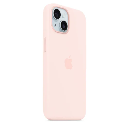 Apple Coque en silicone avec MagSafe pour iPhone 15 - Rose pâle Image 2