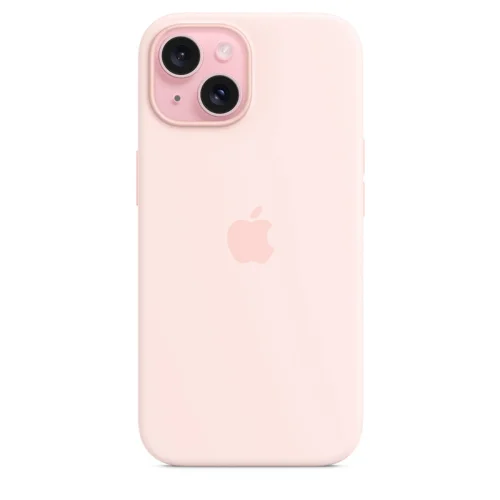 Apple Coque en silicone avec MagSafe pour iPhone 15 - Rose pâle Image 3