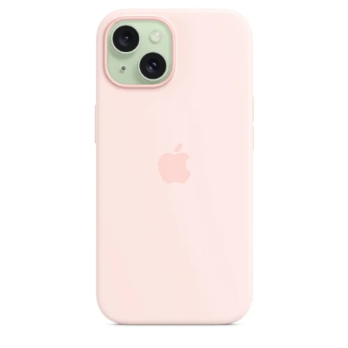 Apple Coque en silicone avec MagSafe pour iPhone 15 - Rose pâle Image 5