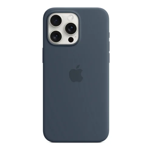 Apple Coque en silicone avec MagSafe pour iPhone 15 Pro - Bleu orage Image 2