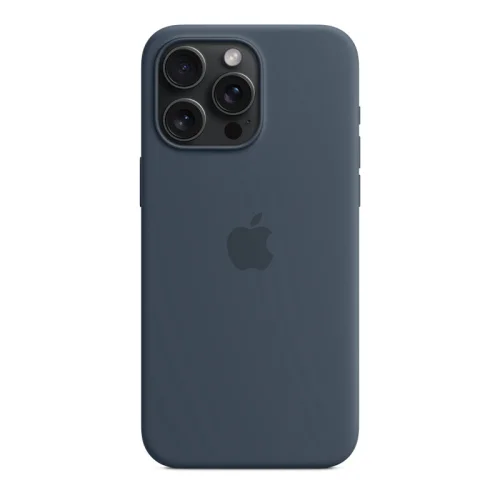 Apple Coque en silicone avec MagSafe pour iPhone 15 Pro - Bleu orage Image 3