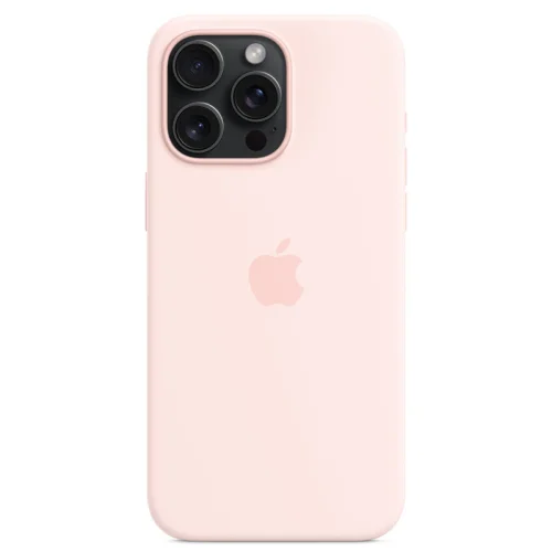 Apple Coque en silicone avec MagSafe pour iPhone 15 Pro Max - Rose pâle Image 1
