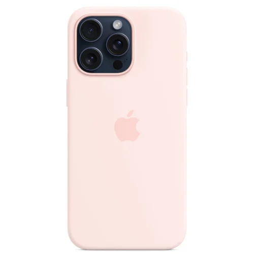 Apple Coque en silicone avec MagSafe pour iPhone 15 Pro Max - Rose pâle Image 2