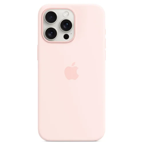 Apple Coque en silicone avec MagSafe pour iPhone 15 Pro Max - Rose pâle Image 3