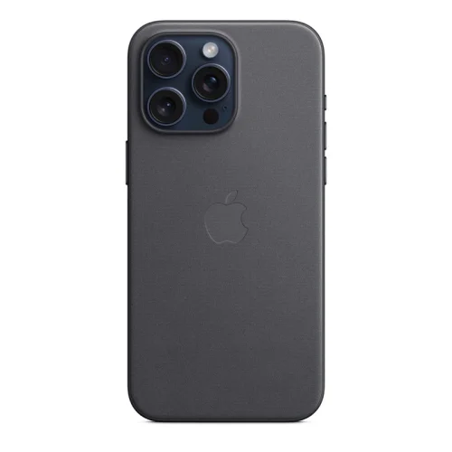 Apple Coque en tissage fin FineWoven avec MagSafe pour iPhone 15 Pro - Noir Image 1