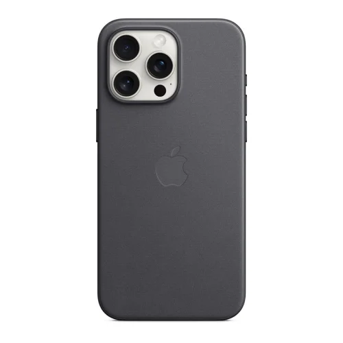 Apple Coque en tissage fin FineWoven avec MagSafe pour iPhone 15 Pro - Noir Image 3