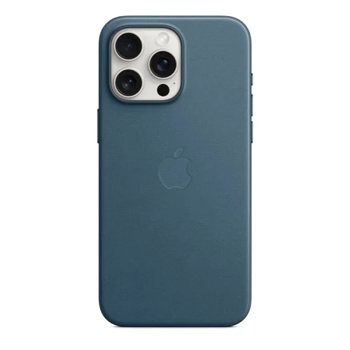 Apple Coque en tissage fin FineWoven avec MagSafe pour iPhone 15 Pro - Bleu Pacifique Image 1