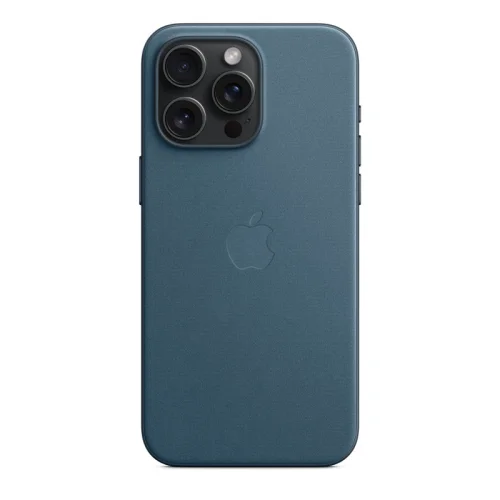 Apple Coque en tissage fin FineWoven avec MagSafe pour iPhone 15 Pro - Bleu Pacifique Image 3