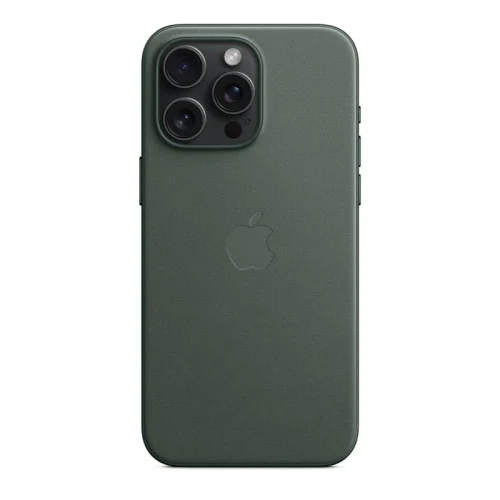 Apple Coque en tissage fin FineWoven avec MagSafe pour iPhone 15 Pro - Chêne vert Image 3