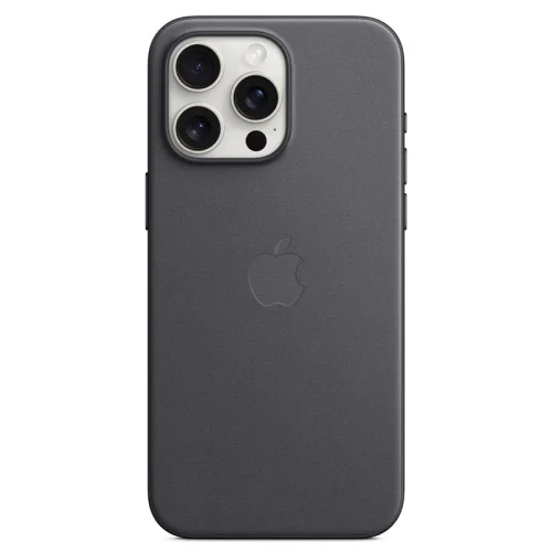 Apple Coque en tissage fin FineWoven avec MagSafe pour iPhone 15 Pro Max - Noir Image 1