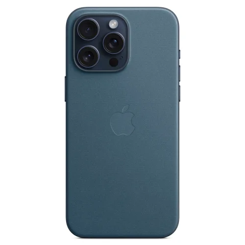 Apple Coque en tissage fin FineWoven avec MagSafe pour iPhone 15 Pro Max - Bleu Pacifique Image 1