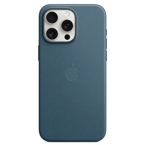 Apple Coque en tissage fin FineWoven avec MagSafe pour iPhone 15 Pro Max - Bleu Pacifique Image 3