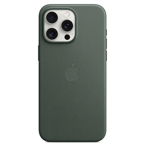 Apple Coque en tissage fin FineWoven avec MagSafe pour iPhone 15 Pro Max - Chêne vert Image 2