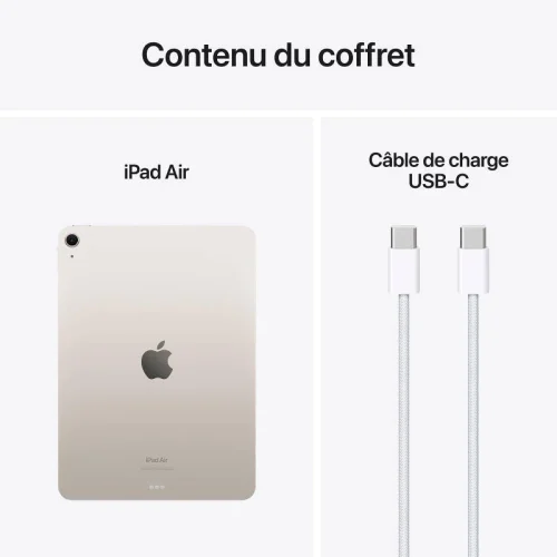 Apple iPad Air 11\'\' Puce M2 - 2024 - (128Go/WIFI - Cellular) - Lumière stellaire Image 1