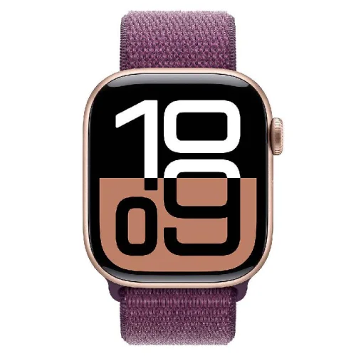 Apple Watch Series 10, Boîtier en aluminium Rose Gold (46 mm / GPS ) Boucle Sport Prune Image 1