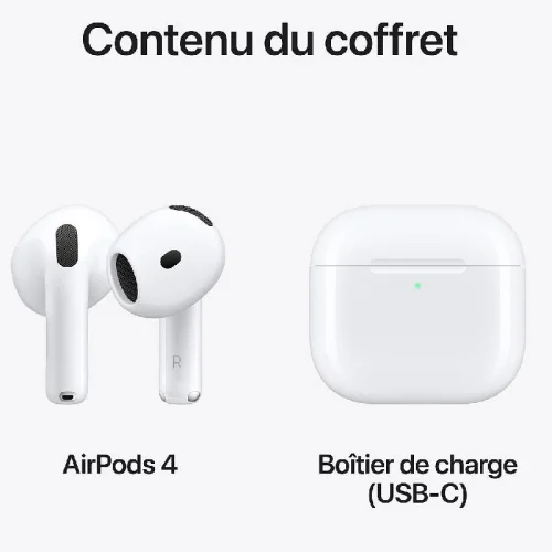 Apple AirPods 4 avec Boîtier de charge (USB‑C) Image 1