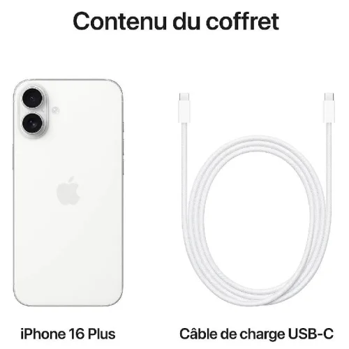 Apple iPhone 16 Plus (128Go) - Blanc Image 1