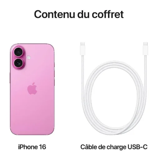 Apple iPhone 16 (256Go) - Rose Image 3