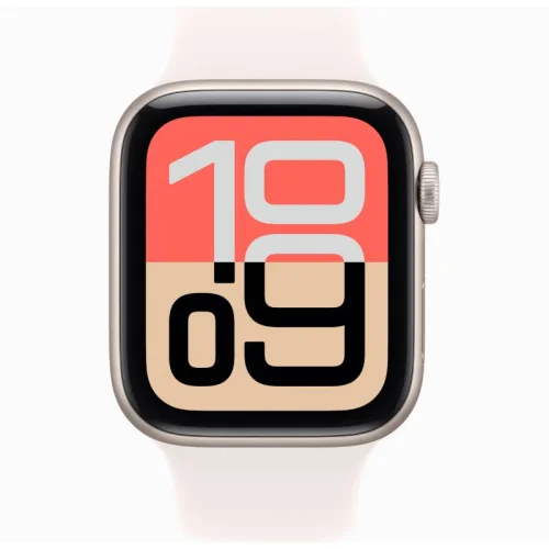 Apple Watch SE (3ᵉ génération), Boîtier en aluminium Lumière stellaire 40 MM - Bracelet Sport Rose tendre Image 2